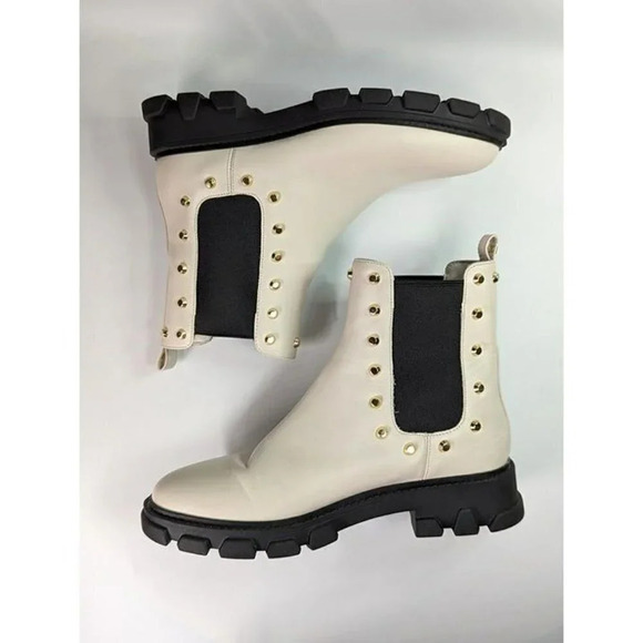 Michael Kors Women's Ridley Cream Studded Chelsea Booties Size 6.5 (MSRP $225) - Picture 7 of 12
